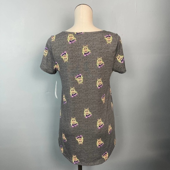 𝅺lularoe X Disney Miss Piggy Classic T Gray Short Sleeve T-Shirt Women's Size XS - Picture 3 of 12